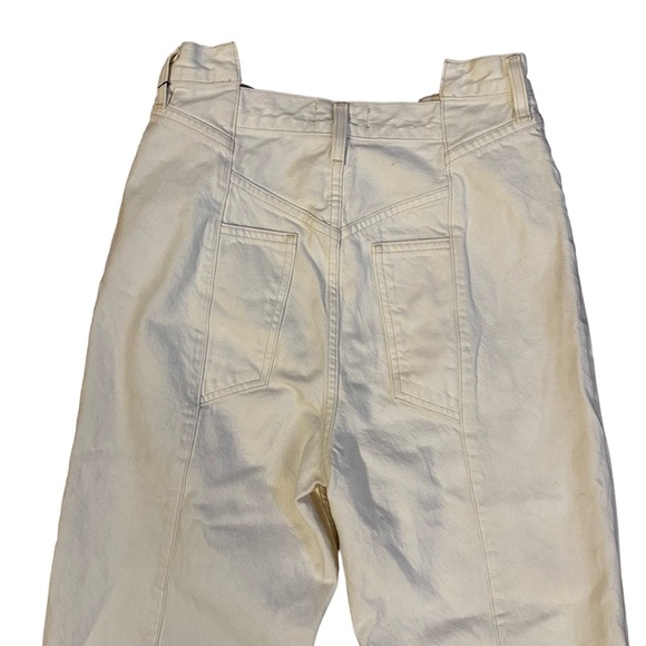 AGOLDE White Pieced Angled Straight-leg Jeans Size 27 - Picture 4 of 5